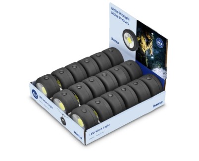 Hama W140 Lamparas LED de Trabajo - Iman - Gancho Desplegable - Color Negro