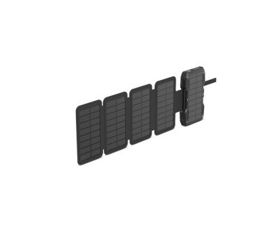 Head Powerbank Solar 10.000mAh 22.5W - Carga Solar con 5 Paneles - Con Power Delivery, Carga Simultanea, Carga Inalambrica - Pantalla LCD y Linterna - Color Negro