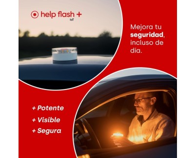 Help Flash IoT+ Baliza de Señalizacion de Emergencia V16 Conectada con DGT - Proteccion IP54 - Datos hasta Enero 2038