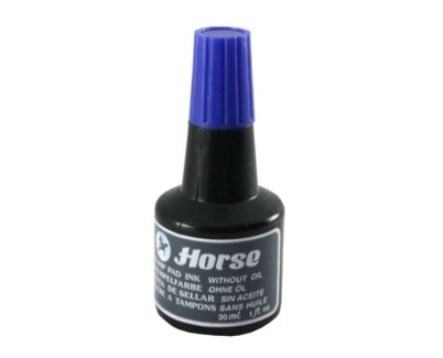 Horse Bote de Tinta para Tampon 30ml - Sin Aceite - Color Azul