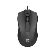 HP 105 Raton USB- Sensor Optico 1600 DPI - Diseño Ambidiestro Ergonomico - 3 Botones con Rueda de Desplazamiento - Ligero y Duradero - Color Negro