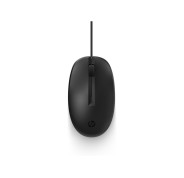 HP 128 Raton Laser USB - Sensor 1200 DPI Ajustable - Diseño Ambidiestro Ergonomico - 3 Botones con Rueda de Desplazamiento - Plug & Play - Color Negro