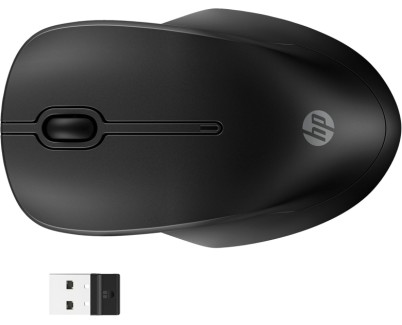 HP 255 Raton Inalambrico Dual Bluetooth/2.4GHz - Ambidiestro - Sensor Optico 1600 DPI Multi?Superficie - Autonomia hasta 12 Meses - Laterales Antideslizantes y Clic Silencioso - USB?A Dongle Incluido - Color Negro
