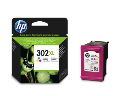 ORIGINAL HP 302XL TRICOLOR CARTUCHO DE TINTA F6U67AE