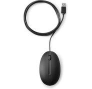 HP 320M Raton Laser USB - Sensor 1200 DPI Ajustable - Diseño Ambidiestro Ergonomico - 3 Botones con Rueda de Desplazamiento - Plug & Play - Color Negro