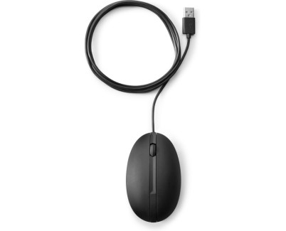 HP 320M Raton Laser USB - Sensor 1200 DPI Ajustable - Dise&ntilde;o Ambidiestro Ergonomico - 3 Botones con Rueda de Desplazamiento - Plug & Play - Color Negro