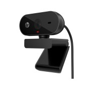 HP 325 Webcam Full HD 1080p - Gran Angular 66° - Microfono Integrado - Correccion Automatica de Luz e Imagen - Giro 360° y Soporte para Tripode - USB?A - Color Negro