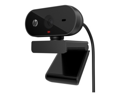 HP 325 Webcam Full HD 1080p - Gran Angular 66&deg; - Microfono Integrado - Correccion Automatica de Luz e Imagen - Giro 360&deg; y Soporte para Tripode - USB?A - Color Negro