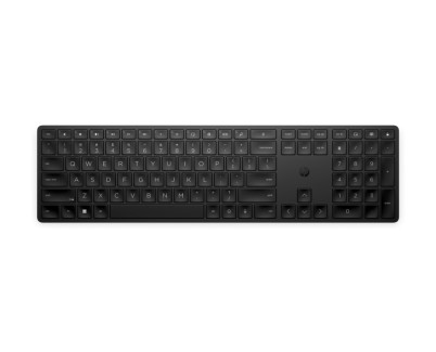 HP 455 Teclado Inalambrico Programable 2.4GHz - Mas de 20 Teclas Programables - Teclas Contorneadas con Recorrido 2 mm - Patas Ajustables - Bateria hasta 20 Meses - Color Negro