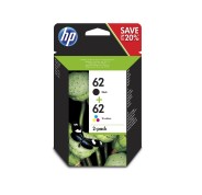 ORIGINAL HP 62 NEGRO + TRICOLOR MULTIPACK N9J71AE