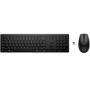 HP 655 Combo Teclado y Raton Inalambricos 2.4GHz - 24 Teclas Programables  Raton Optico Multi?Superficie 4000 DPI - Teclas Silenciosas - Diseño Ergonomico - Color Negro