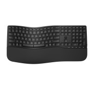 HP 685 Teclado Inalambrico Ergonomico Dual?Mode - Bluetooth 5.3 + 2.4GHz - Reposamuñecas Acolchado - 23 Teclas Programables - 3 Posiciones de Inclinacion - Teclas Silenciosas de Bajo Perfil - Autonomia hasta 36 Meses - Color Negro