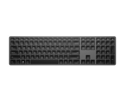 HP 975 Teclado Inalambrico Dual?Mode - Bluetooth + 2.4GHz - Retroiluminacion Inteligente Ajustable - Conecta hasta 3 Dispositivos - 20+ Teclas Programables - Bateria Recargable - Color Negro