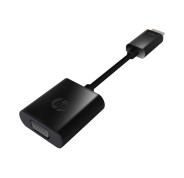 HP Adaptador HDMI a VGA - Soporta Resoluciones 720p y 1080p - Conector HDMI Macho a VGA Hembra - Diseño Compacto y Portátil - Compatible con Ultrabook y Portátiles HP - Color Negro