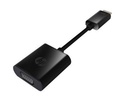 HP Adaptador HDMI a VGA - Soporta Resoluciones 720p y 1080p - Conector HDMI Macho a VGA Hembra - Dise&ntilde;o Compacto y Port&aacute;til - Compatible con Ultrabook y Port&aacute;tiles HP - Color Negro