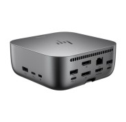 HP Dock G6 180W Thunderbolt 4 con 11 Puertos - 3xUSB-C, 5xUSB-A, 2xDisplay Port, 1xHDMI, 1xRJ-45 - Alimentacion hasta 100W via USB?C PD - Color Gris