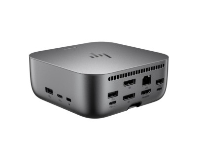 HP Dock G6 280W Thunderbolt 4 con 11 Puertos - 3xUSB-C, 5xUSB-A, 2xDisplay Port, 1xHDMI, 1xRJ-45 - Alimentacion hasta 100W via USB?C PD - Color Gris