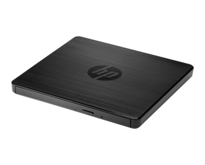 HP DVDRW F2B56AA Unidad Externa Grabadora y Lectora de CD/DVD - Dise&ntilde;o Ultrafino 9.5 mm - Conexion USB 2.0 Plug & Play - Compatible Windows y macOS - Portatil, Ligera y Compacta - Color Negro