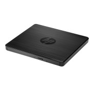 HP DVDRW F2B56AA Unidad Externa Grabadora y Lectora de CD/DVD - Diseño Ultrafino 9.5 mm - Conexion USB 2.0 Plug & Play - Compatible Windows y macOS - Portatil, Ligera y Compacta - Color Negro