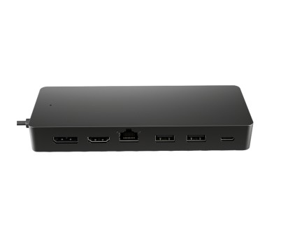 HP Hub Multipuerto USB-C 7 en 1 - 2 Puertos USB-A + 2 Puertos USB-C + 1 Display Port + 1 HDMI + 1 RJ45 - Plug & Play