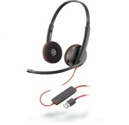HP Poly Blackwire 3220 USB-A Auriculares con Microfono - Almohadillas Acolchadas - Controles en Cable - Color Negro