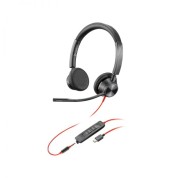 HP Poly Blackwire 3225 Auriculares con Microfono - USB + Jack 3.5mm - Controles en Cable - Adaptador USB-C/A - Color Negro