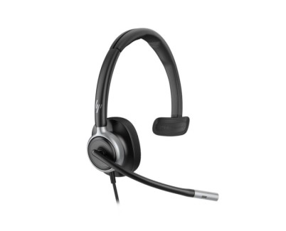 HP Poly Mission 615 Auricular Monoaural con Microfono - Almohadilla Polipiel Acolchada - Controles en Cable