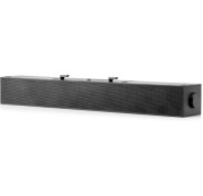 HP S101 Speaker Bar Barra de Sonido USB para Monitor - 2.5W RMS - USB Plug and Play - Frecuencia 140Hz?20kHz - Line In y Puerto de Auriculares  Color Negro