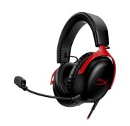 HyperX Cloud III Auriculares Gaming - Controladores de 53 mm - Microfono con Cancelacion de Ruido - Multiplataforma - Color Negro/Rojo