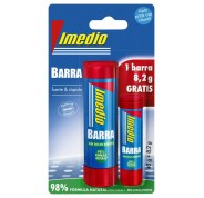 Imedio Pack de 2 Barras de Pegamento de 1x 40grs + 1x 8.2grs - Sin Disolventes - Lavable - Apto para Uso Escolar