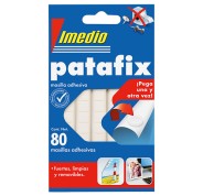 Imedio Patafix Masilla Adhesiva Blanca - Fuertes, Limpias y Removibles - 80 Piezas