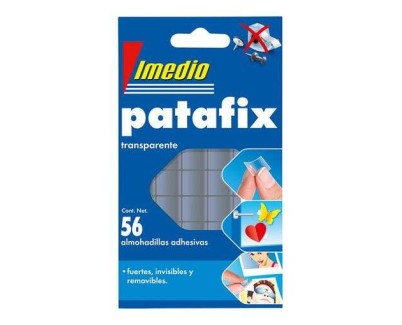 Imedio Patafix Masilla Adhesiva Transparente - Fuertes, Limpias y Removibles - 56 Piezas