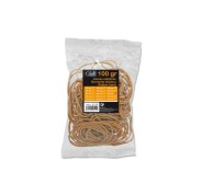 Ingraf Bolsa de 100gr de Gomas Elasticas 180mm - Alta Calidad - 70% Caucho - Gran Resistencia y Elasticidad - Color Marron