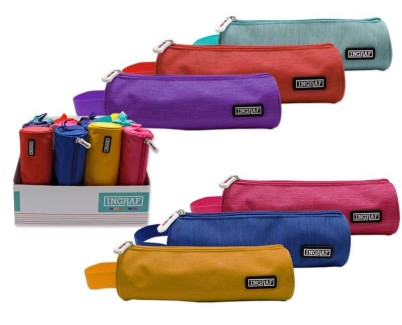 Ingraf Mediterraneo Portatodo Redondo - Diseño Elegante - Material Resistente - Cierre Seguro - Ideal para Uso Diario - Facil de Limpiar - Compacto y Ligero - Colores Surtidos
