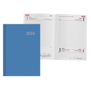 Ingraf Paris Agenda Anual - Dia Pagina - Viernes, Sabado y Domingo misma Pagina - Tamaño 15x21cm - Color Azul Claro