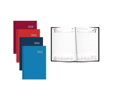 Ingraf Paris Agenda Anual - Dia Pagina - Viernes, Sabado y Domingo misma Pagina - Tamaño 15x21cm - Colores Surtidos