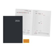 Ingraf Paris Agenda Anual en Catalan - Semana Vista - Tamaño 15x21cm - Color Negro