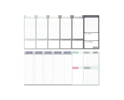 Ingraf Planificador Semanal Encolado - Medidas 29x13cm