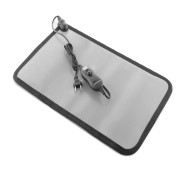 Innovagoods Alfombrilla Calefactora de Pies - Potencia 50W - Voltaje 240V - Cable 150cm - Temperatura Regulable - Antideslizante - Facil Limpieza - 50x31x0.75cm - Color Gris y Negro