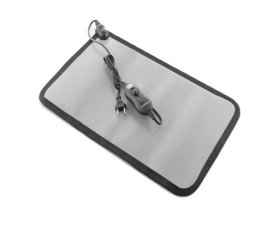 Innovagoods Alfombrilla Calefactora de Pies - Potencia 50W - Voltaje 240V - Cable 150cm - Temperatura Regulable - Antideslizante - Facil Limpieza - 50x31x0.75cm - Color Gris y Negro