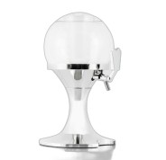 Innovagoods Ball Dispensador Refrigerante para Bebidas - Capacidad 3.5L - Compartimento para Hielo - Facil Limpieza - Deposito Transparente - Libre de BPA - 24x42cm - Color Cromado