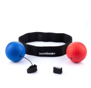 Innovagoods Balxing Set de Pelotas de Entrenamiento de Reflejos - Multifuncion - Incluye 2 Pelotas - Ajustable - Cierre con Velcro - Color Azul y Rojo