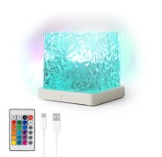 Innovagoods Boralamp Proyector de Auroras Boreales - Autonomia 120min - Cable USB-C - Bateria 1200mAh - Luz LED RGB - Recargable - Mando a Distancia - 11.3x11.3x11.3cm - Color Gris