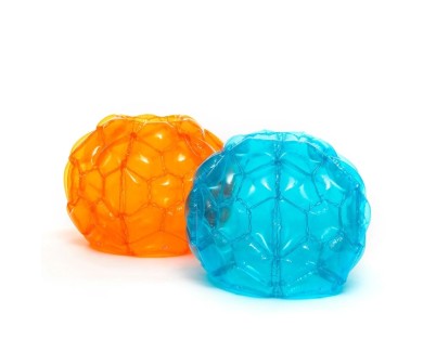 Innovagoods Bumpoy Pack de 2 Burbujas Hinchables de 62cm para Chocar - Resistente al Agua - Incluye Parche de Reparacion - PVC - Color Azul y Naranja