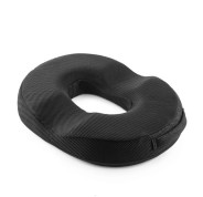 Innovagoods Charnut Cojin de Gel y Espuma con Carbon de Bambu Antiolores - Refrigerante - Soporta hasta 100kg - Funda Extraible para Limpieza - Base Antideslizante - 47x34x7cm - Color Negro