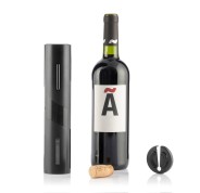 Innovagoods Corkbot Sacacorchos Electrico - ABS y Acero - Ergonomico - Funciona con Pilas - Facil de Usar - Ventana de Visualizacion - Elegante - Color Negro