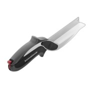 Innovagoods Cuchillo Tipo Tijera con Mini Tabla de Cortar Integrada - Mango Antideslizante - Multifuncion - Bloqueo de Seguridad - 7.5x25x3cm - Color Plata y Negro