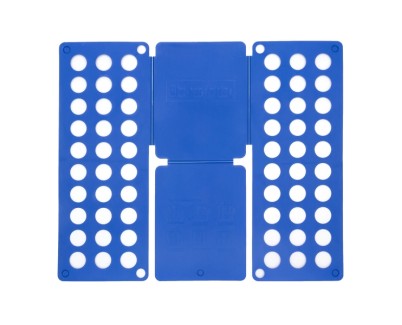 Innovagoods Doblador de Ropa - Polipropileno - Plegable - Uso Sencillo - Compacto - 24x59x1cm - Color Azul