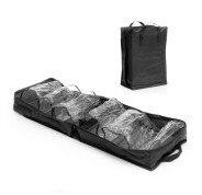 Innovagoods Doshen Bolso de Viaje para Calzado - Capacidad para 6 Pares - Asas de Transporte - Cremallera - 35x50x20cm - Color Negro