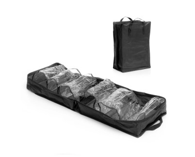 Innovagoods Doshen Bolso de Viaje para Calzado - Capacidad para 6 Pares - Asas de Transporte - Cremallera - 35x50x20cm - Color Negro